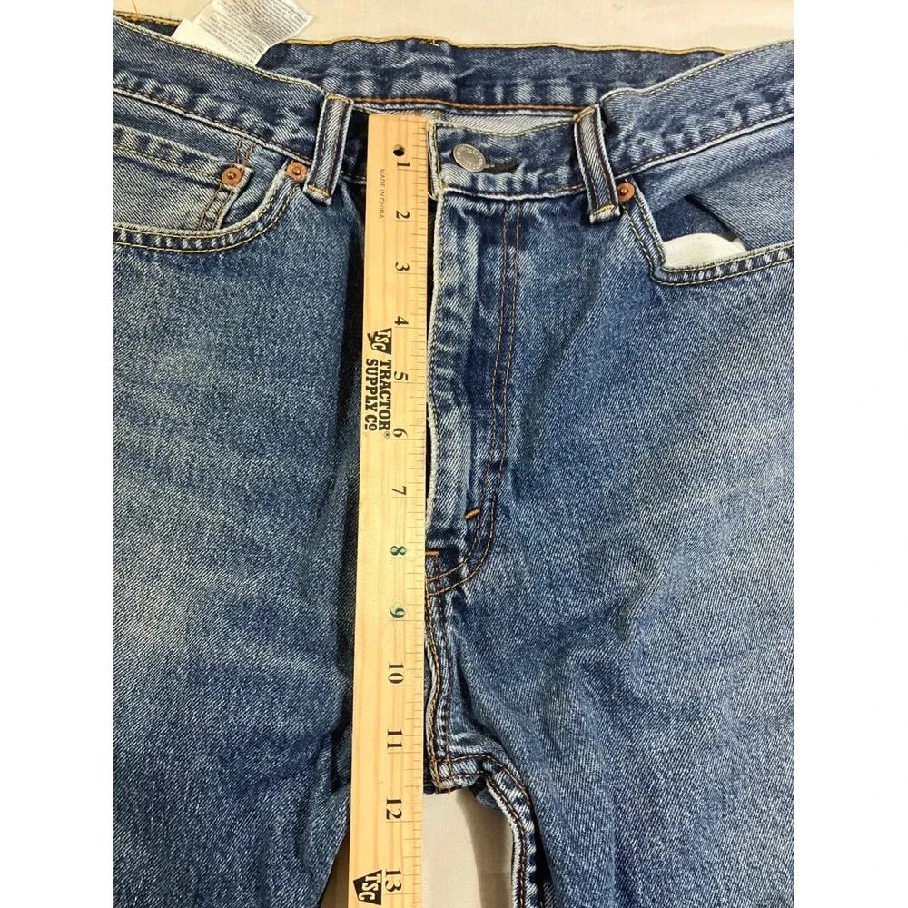 Levis 505 Regular Fit Straight Leg‎ Jeans Mens 36x32 Medium Wash Blue 00505-4886